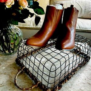 J. Adams Vegan Leather Tan Henri Ankle Boots